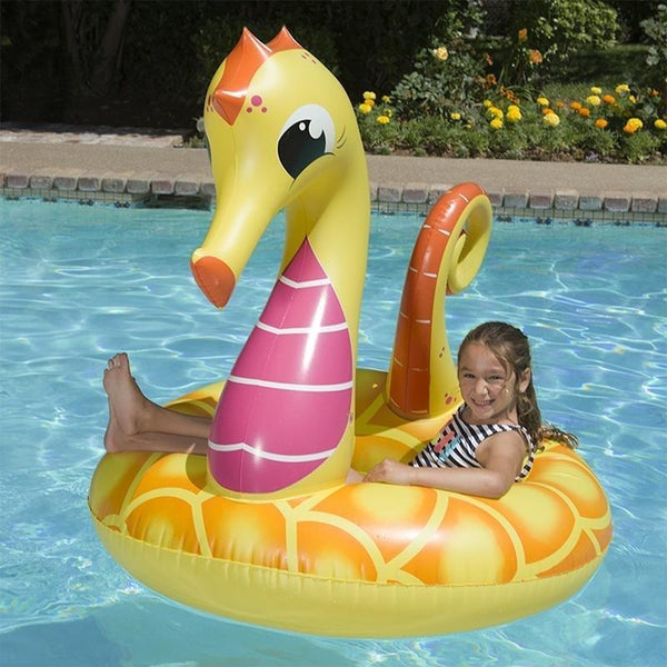 Poolmaster Yellow Seahorse Inflatable Tube 48