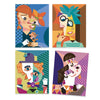 Craft Kits - Djeco Square Heads Inspired By Picasso Sticker Collage Kit