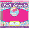 eeBoo Felt Sheets- 5 Pack- Flamingo- Anglo Dutch Pools & Toys  - 11