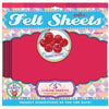 eeBoo Felt Sheets- 5 Pack- Cherry- Anglo Dutch Pools & Toys  - 6