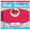 eeBoo Felt Sheets- 5 Pack- Cherry- Anglo Dutch Pools & Toys  - 6