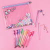 Art Supplies - Make It Real Butterfly Glitter Pouch And 12pk Pen Set