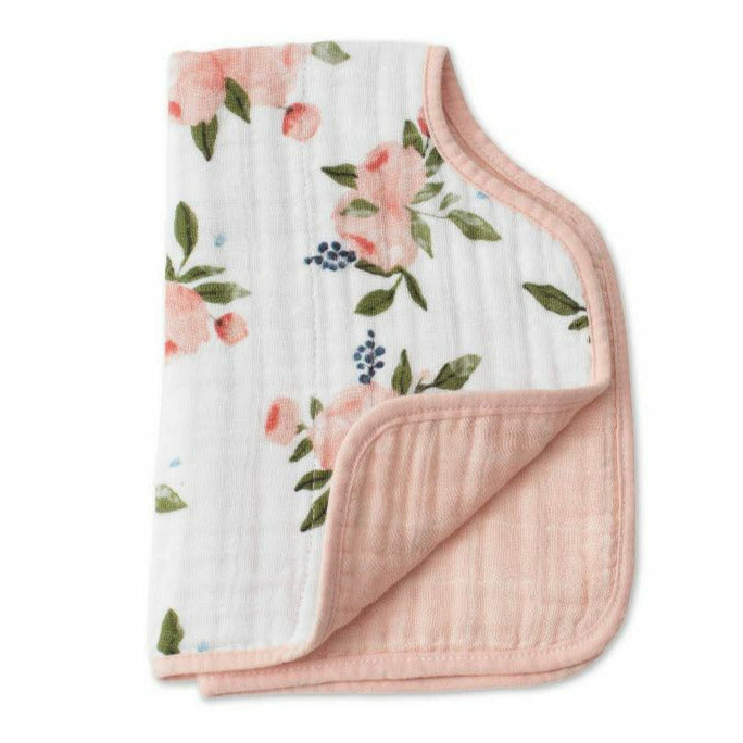 Baby And Infant Accessories - Little Unicorn Cotton Muslin Burp Cloth - Watercolor Roses