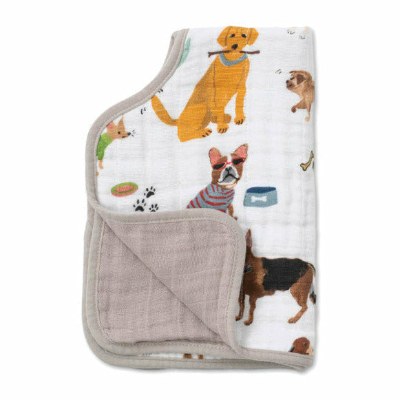 Baby And Infant Accessories - Little Unicorn Cotton Muslin Burp Cloth - Woof