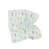 Baby And Infant Accessories - Loulou LOLLIPOP Muslin Swaddle - Painterly Seahorse 47 X 47"