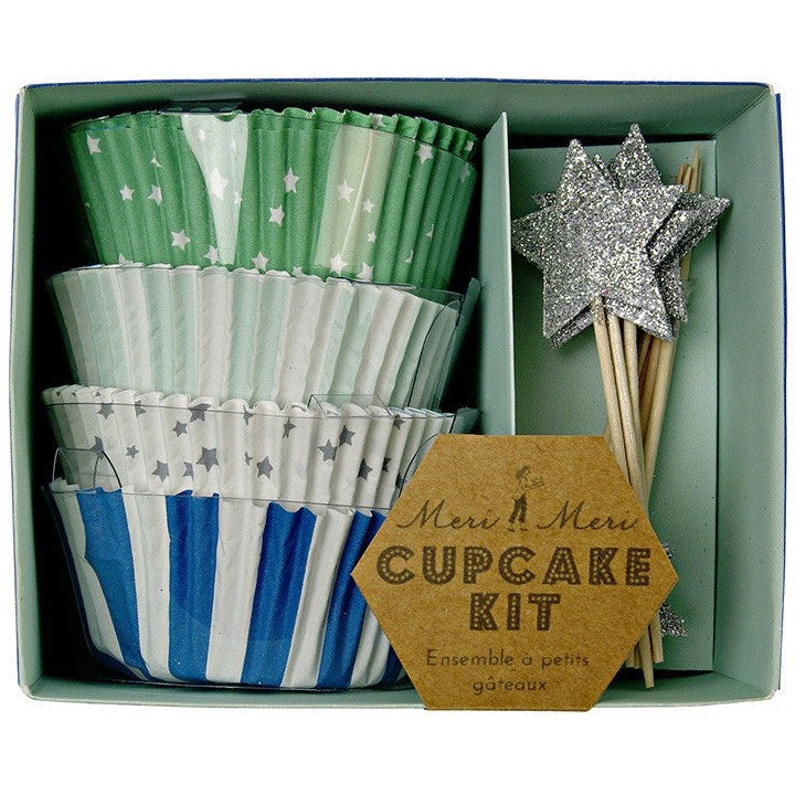Meri Meri Toot Sweet Blue Cupcake Kit- - Anglo Dutch Pools & Toys  - 1