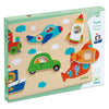 Beginner Puzzles - Djeco Coucou-Vroum Wooden Puzzle