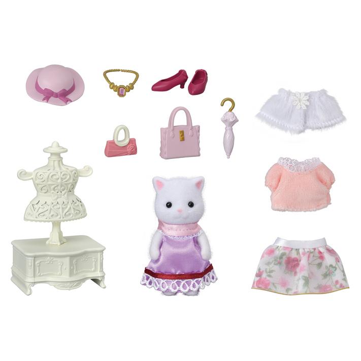 Calico Critters - Calico Critters Fashion Play Set Town Girl Series - Persian Cat