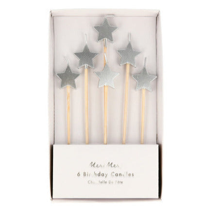 Candles - Meri Meri Silver Star Candles