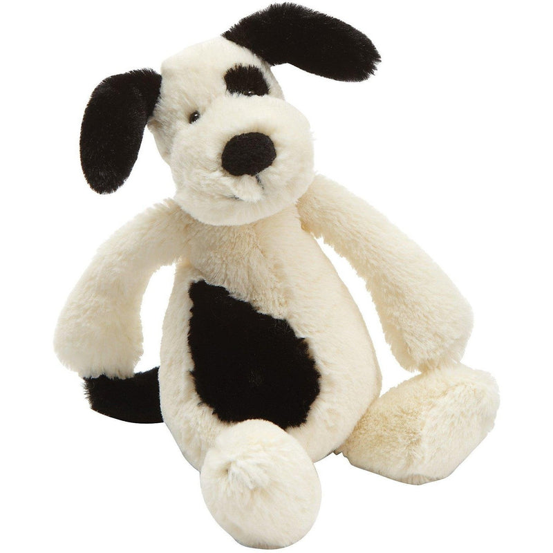 Jellycat Bashful Black & Cream Puppy - Cats and Dogs - Anglo Dutch Pools and Toys