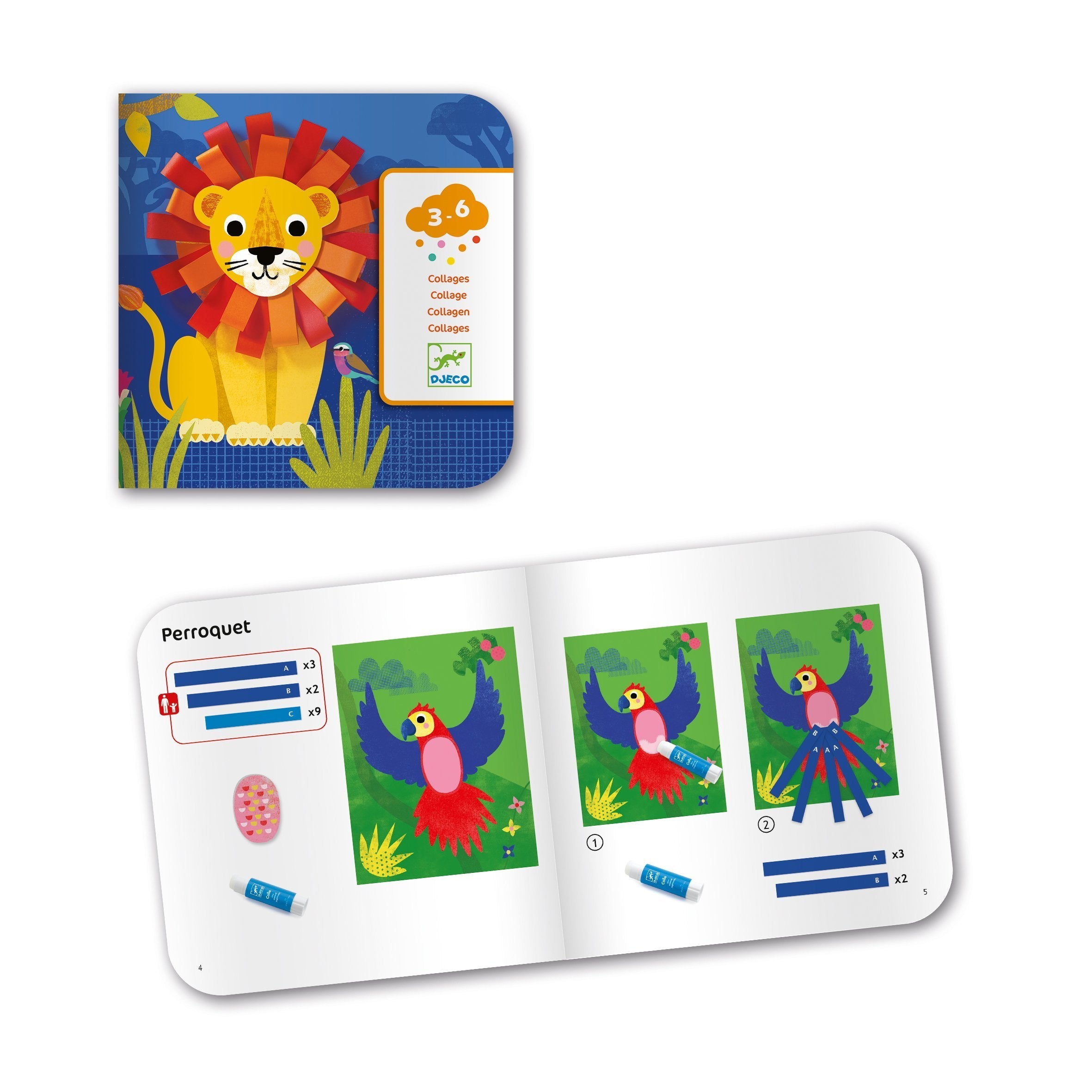 Djeco Animal Loops Collage Craft Kit Craft Kits