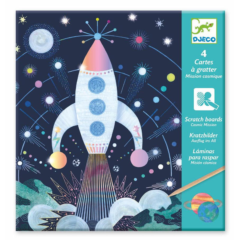 Craft Kits - Djeco Cosmic Mission Scratch Cards