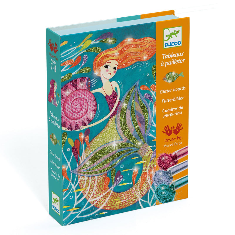 Craft Kits - Djeco Glitter Boards Mermaids Art Kit