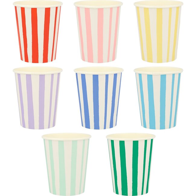 Cups And Straws - Meri Meri Mixed Stripe Cups