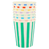 Cups And Straws - Meri Meri Mixed Stripe Cups