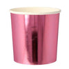 Cups And Straws - Meri Meri Pink Holographic Tumbler Cups