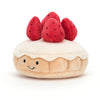 Cute And Quirky Plush - Jellycat Pretty Patisserie Tarte Aux Fraises 4"