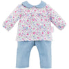 Doll Accessories - Corolle Flower Blouse & Pants For 12-inch Baby Doll