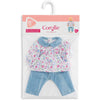 Doll Accessories - Corolle Flower Blouse & Pants For 12-inch Baby Doll