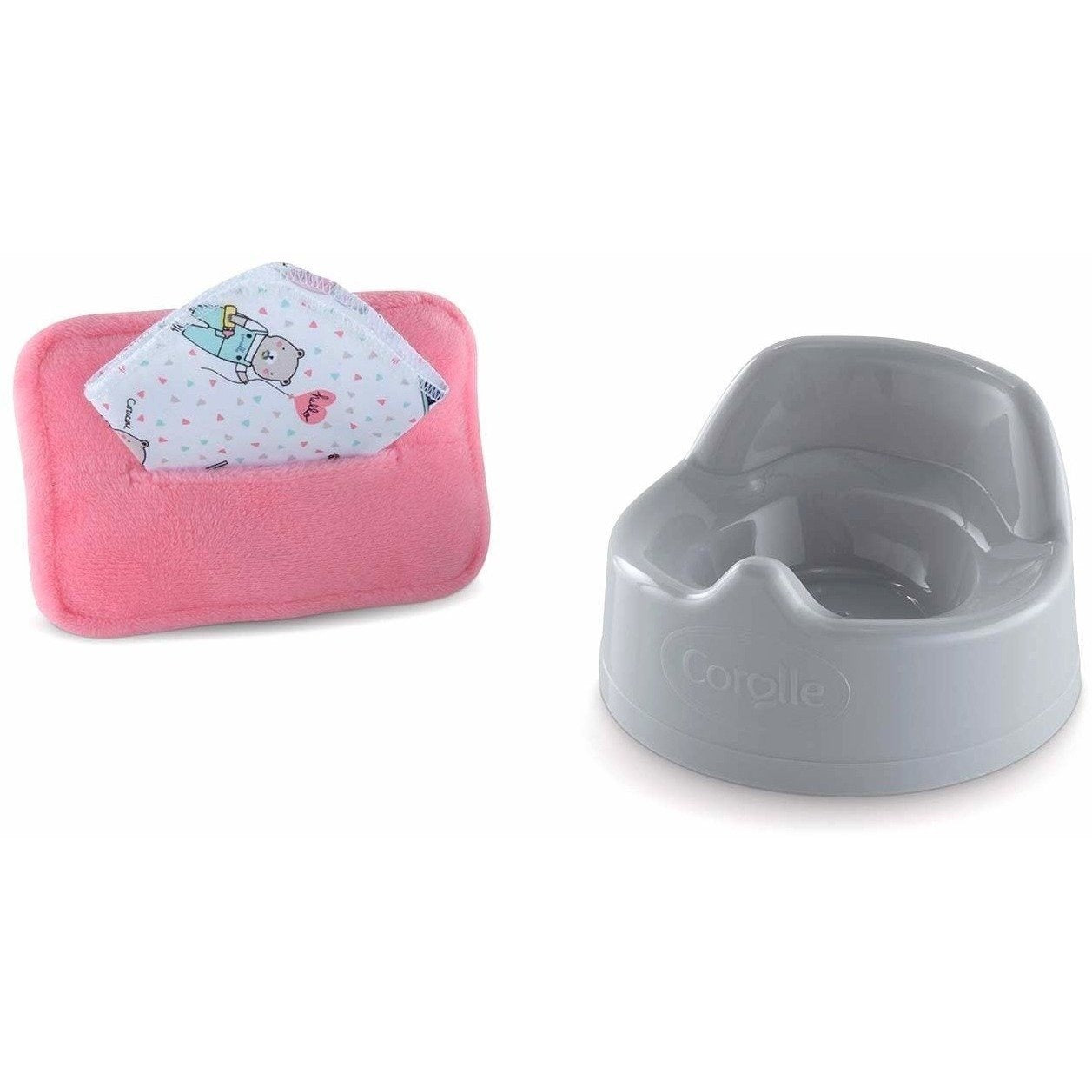 Corolle Potty and Baby Wipe Set for 12 inch Baby Doll