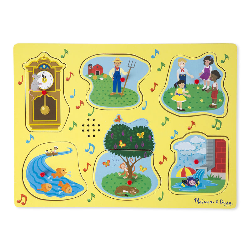 Melissa & Doug Sing-Along Nursery Rhymes Sound Puzzle - Yellow