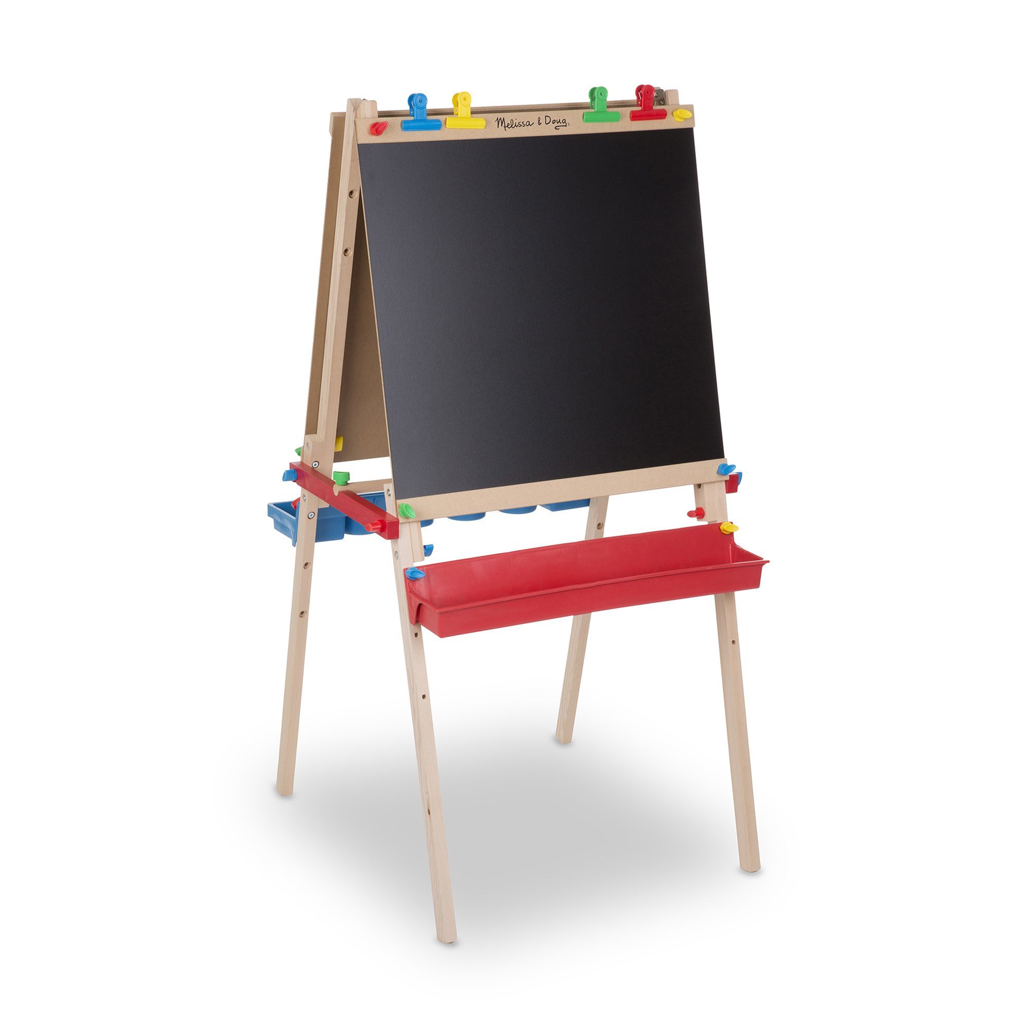 Melissa & Doug Deluxe Wooden Standing Art Easel Easels, Chalkboards