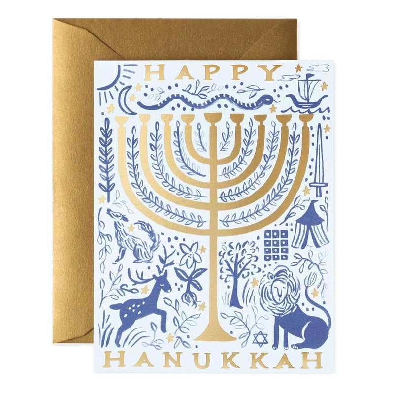 Greeting Cards - Twelve Tribes Hanukkah Greeting Card