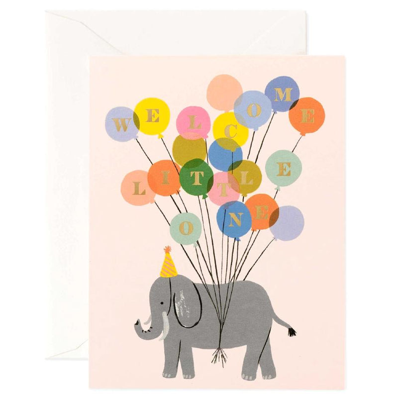 Greeting Cards - Welcome Elephant Baby Greeting Card