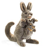 Hand Puppets - Folkmanis Kangaroo With Joey Hand Puppet