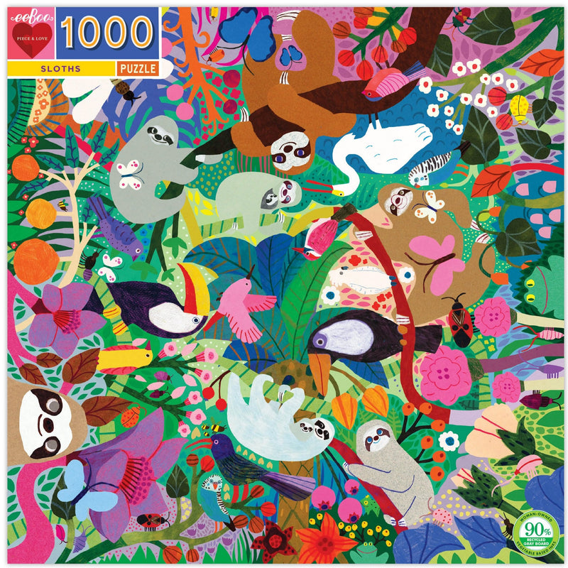 eeBoo Sloths 1000 pc Puzzle