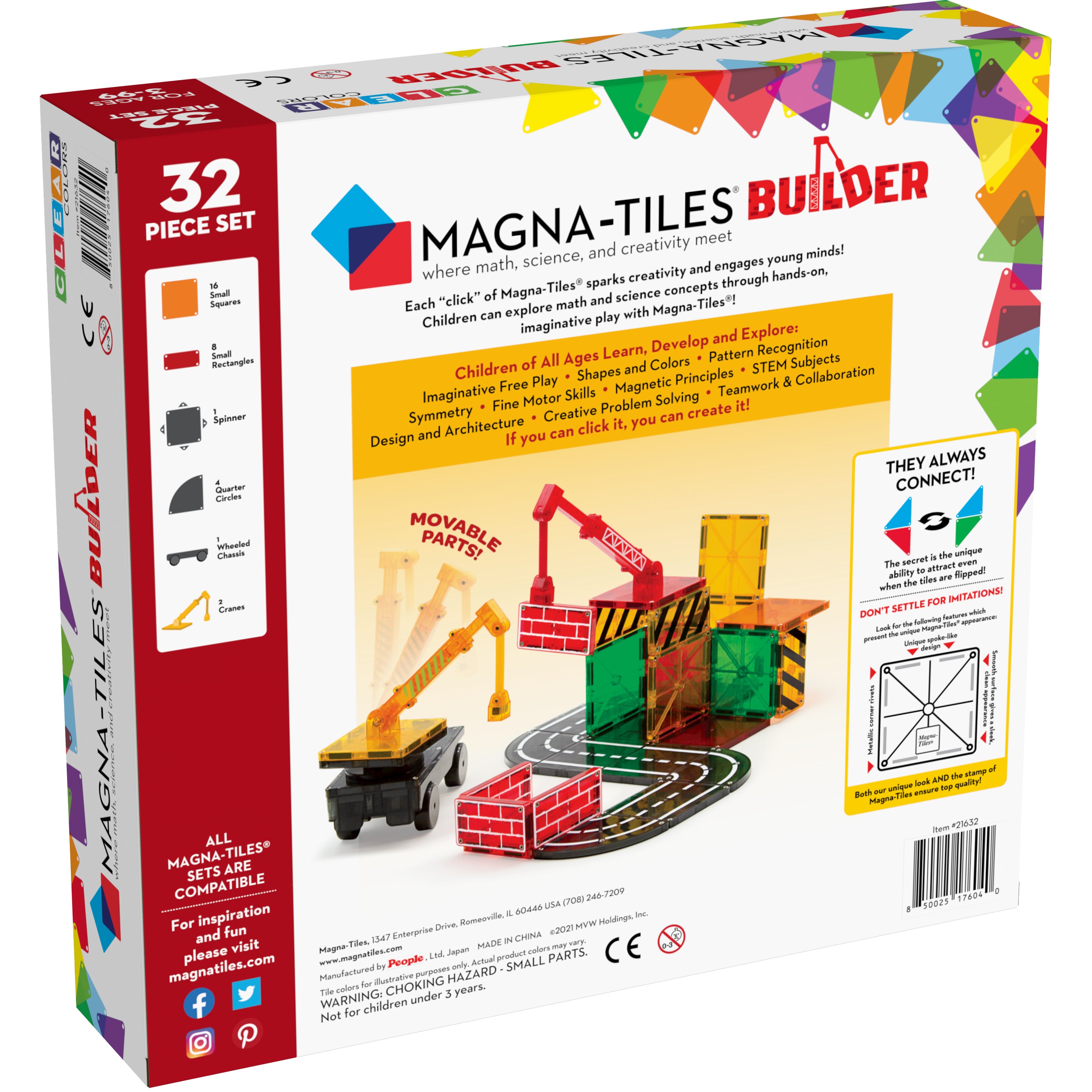 MagnaTiles® Builder 32Piece Set Building Sets