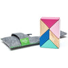 Magnetic Building Sets - Tegu Pocket Pouch Prism Magnetic Wooden Block Set- Blossom