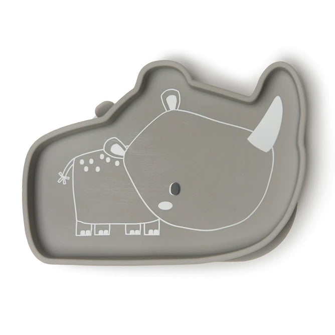 Mealtime - Loulou LOLLIPOP Silicone Suction Snack Plate - Rhino