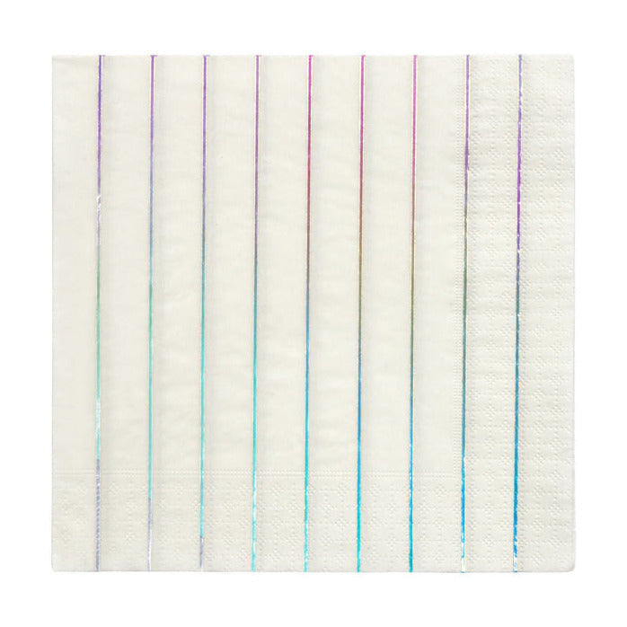 Napkins - Meri Meri Holographic Stripe Large Napkins