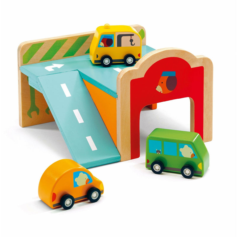 Playscapes - Djeco Minigarage Wooden Automobile Set