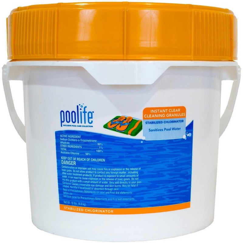 Pool Sanitizers - Poolife Instant Clear Cleaning Granules (15 Lb)