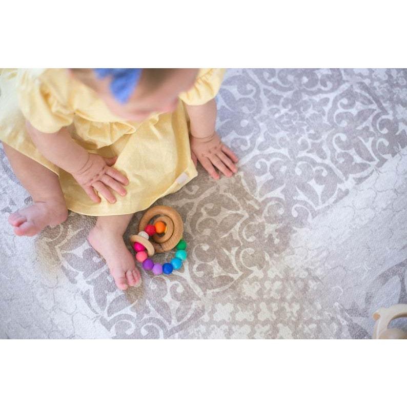 Bannor Toys Saturn Ring Wooden Baby Teether Rattles and Teethers