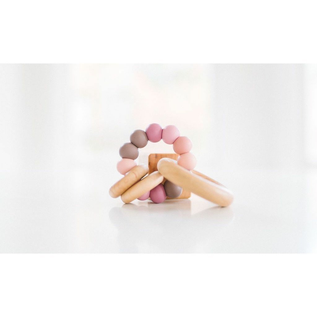 Bannor Toys Saturn Ring Wooden Baby Teether Rattles and Teethers