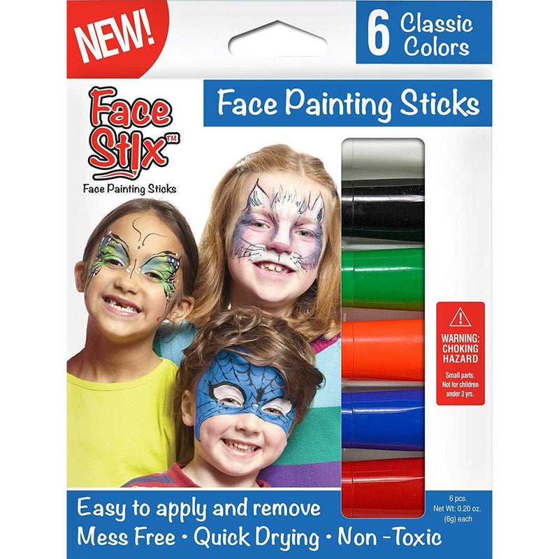 Role Play And Dress Up - Kwik Stix Face Paint Stix- Set Of 6 Classic Colors