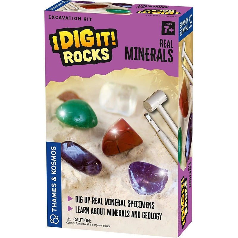 Thames & Kosmos I Dig It! Rocks - Real Minerals Excavation Kit