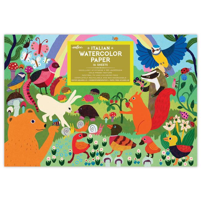 eeBoo Woodland Rainbow Watercolor Pad