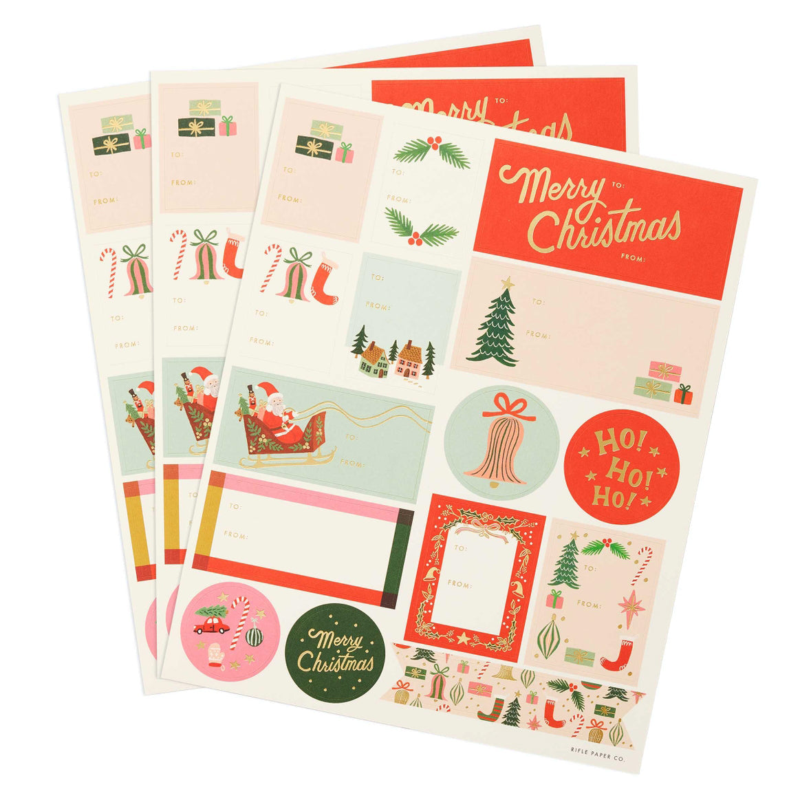 Holiday Stickers & Labels Deck The Halls