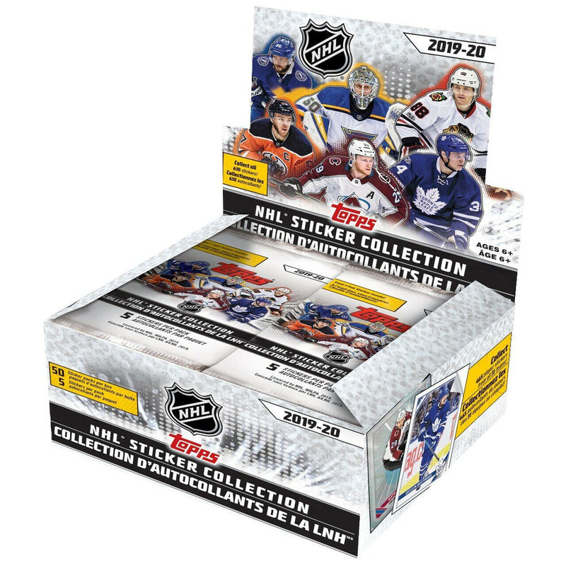 Trading Cards - Topps 2019-20 NHL Hockey Sticker Collection Box (50 Packs)