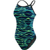TYR Voltage Diamondfit Swimsuit- Blue/Green- - Anglo Dutch Pools & Toys  - 1