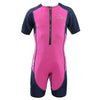 Youth Wetsuits And Rash Guards - Aqua Sphere Stingray HP, Short Sleeve- Pink & Navy Blue